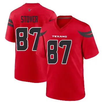 ＃87 Youth Cade Stover Red Game Houston Texans Alternate Jersey