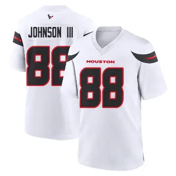 ＃88 Youth Johnny Johnson III White Game Houston Texans Jersey