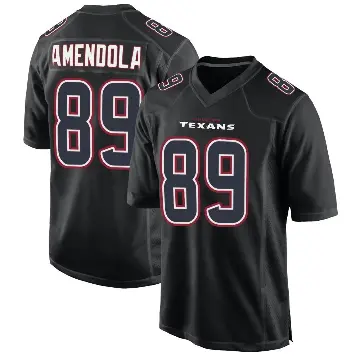 ＃89 Men's Danny Amendola Black Game Houston Texans Fashion Jersey