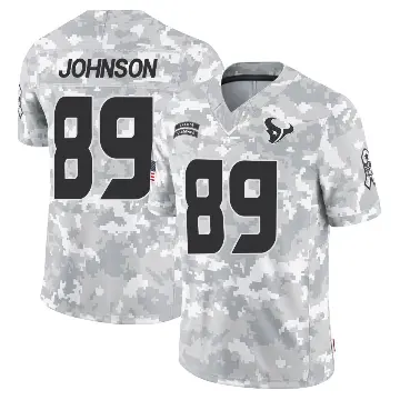 ＃89 Men's Xavier Johnson Arctic Camo Limited Houston Texans 2024 Salute to Service Jersey