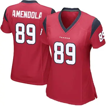 ＃89 Women's Danny Amendola Red Game Houston Texans Alternate Jersey