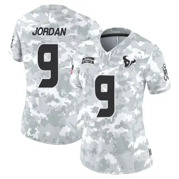 ＃9 Women's Brevin Jordan Arctic Camo Limited Houston Texans 2024 Salute to Service Jersey