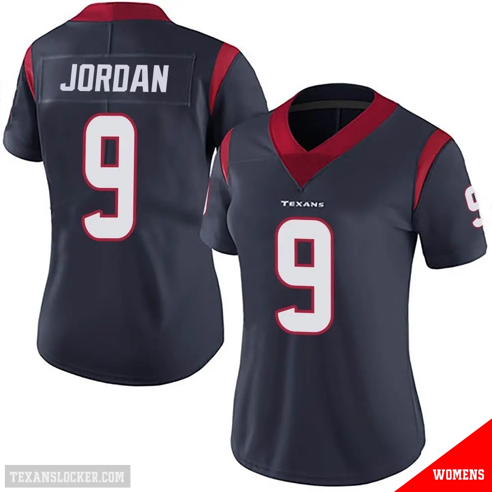 ＃9 Women's Brevin Jordan Navy Blue Limited Houston Texans Team Color Vapor Untouchable Jersey