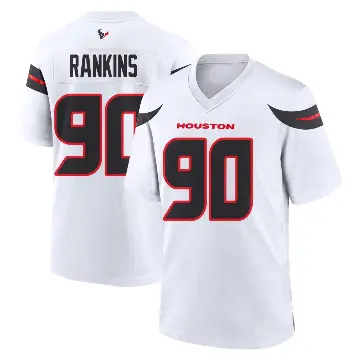 ＃90 Men's Sheldon Rankins White Game Houston Texans Jersey