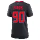 ＃90 Women's Sheldon Rankins Navy Game Houston Texans 2nd Alternate Jersey