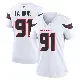 ＃91 Women's Folorunso Fatukasi White Game Houston Texans Jersey