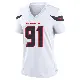 ＃91 Women's Folorunso Fatukasi White Game Houston Texans Jersey