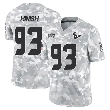 ＃93 Men's Kurt Hinish Arctic Camo Limited Houston Texans 2024 Salute to Service Jersey