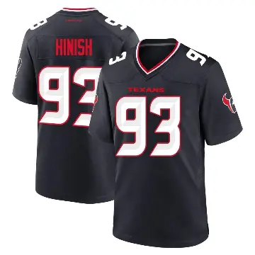 ＃93 Men's Kurt Hinish Navy Game Houston Texans Team Jersey
