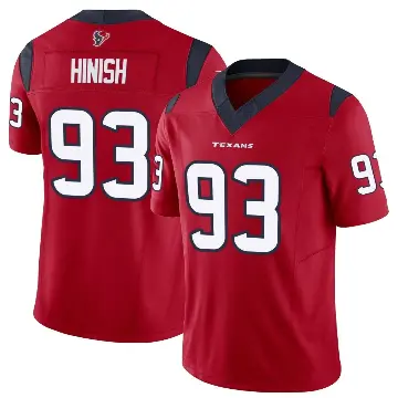 ＃93 Men's Kurt Hinish Red Limited Houston Texans Vapor F.U.S.E. Jersey