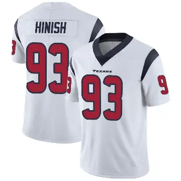 ＃93 Men's Kurt Hinish White Limited Houston Texans Vapor Untouchable Jersey