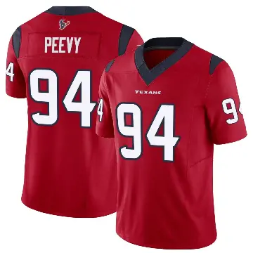 ＃94 Men's Jayden Peevy Red Limited Houston Texans Vapor F.U.S.E. Jersey