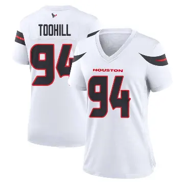 ＃94 Women's Casey Toohill White Game Houston Texans Jersey