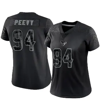 ＃94 Women's Jayden Peevy Black Limited Houston Texans Reflective Jersey