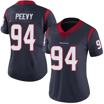 ＃94 Women's Jayden Peevy Navy Blue Limited Houston Texans Team Color Vapor Untouchable Jersey