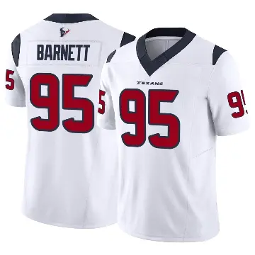 ＃95 Men's Derek Barnett White Limited Houston Texans Vapor F.U.S.E. Jersey