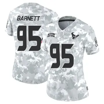 ＃95 Women's Derek Barnett Arctic Camo Limited Houston Texans 2024 Salute to Service Jersey