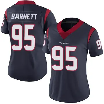 ＃95 Women's Derek Barnett Navy Blue Limited Houston Texans Team Color Vapor Untouchable Jersey