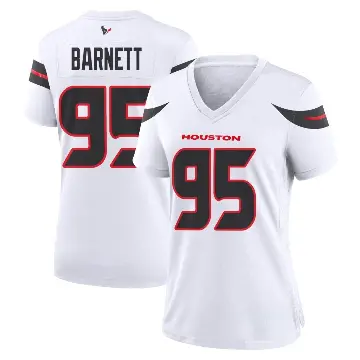 ＃95 Women's Derek Barnett White Game Houston Texans Jersey