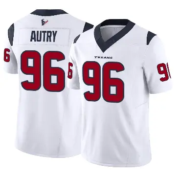 ＃96 Youth Denico Autry White Limited Houston Texans Vapor F.U.S.E. Jersey