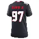＃97 Women's Mario Edwards Jr. Navy Game Houston Texans Team Jersey