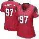 ＃97 Women's Mario Edwards Jr. Red Game Houston Texans Alternate Jersey