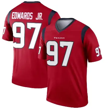 ＃97 Youth Mario Edwards Jr. Red Legend Houston Texans Jersey