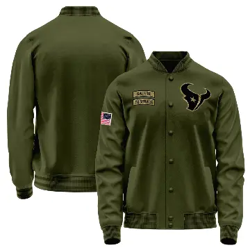 Youth Olive Houston Texans Salute to Service Sideline Performance Jacket